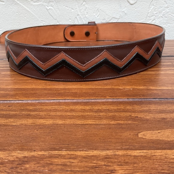 The Lucky Star leather collection Accessories - CUSTOM HANDMADE LEATHER INLAID BELT